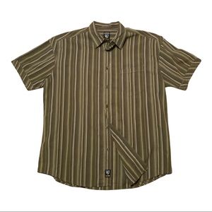 KUHL Never Worn Suncel Mens X-Large Stripe Short Sleeve Button Down